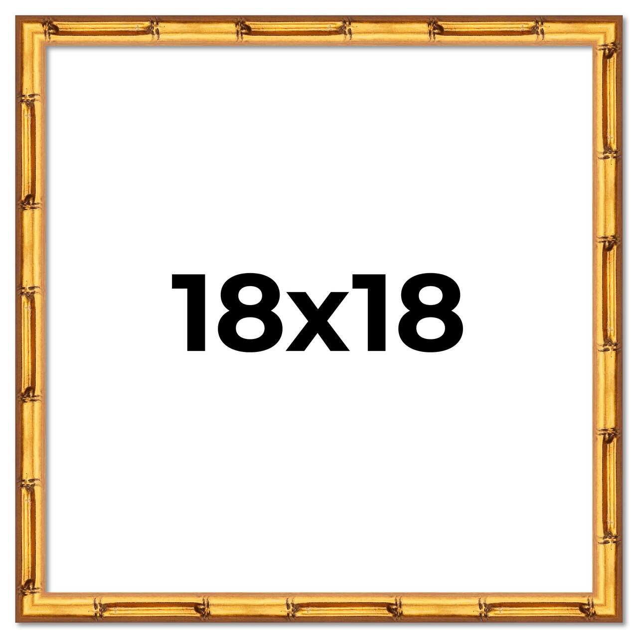 18x18 Thin Bamboo Picture Frame with UV-Resistant Acrylic & Acid Free Backing, Available in 2 Finishes - Gold and Brown